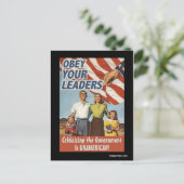 リーダーに従うプロパガンダ ポストカード (スタンド正面)