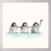 リーダーに従うペンギンたち ポスター (正面)