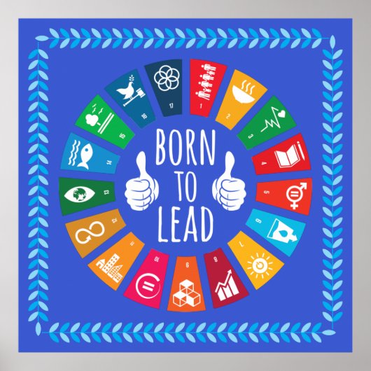 リーダーに生まれつく SDGs 2030 ウォールアート – 法人ギフト (正面)