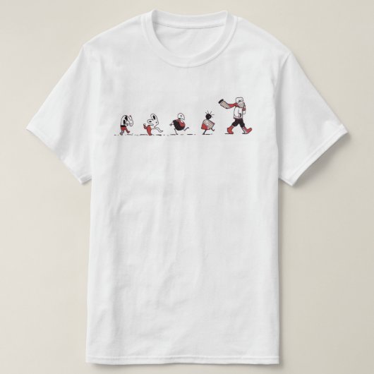 リーダーの男性のTシャツを後を追って下さい Tシャツ (デザイン正面)