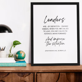 リーダーは定義による変更メーカー ポスター