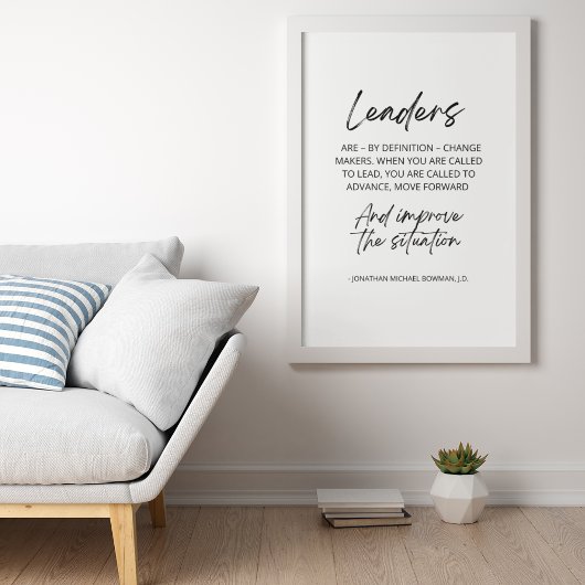 リーダーは定義による変更メーカー ポスター