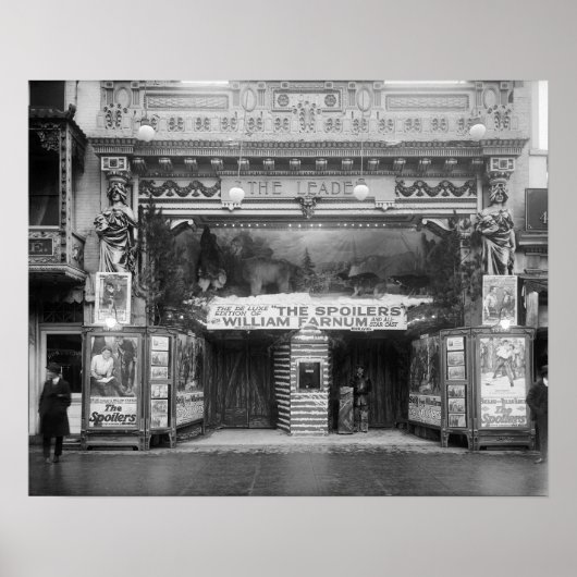 リーダーシアター、1921年。ヴィンテージ写真 ポスター (正面)