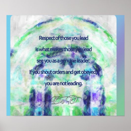 リーダーシップと尊敬 ポスター (正面)