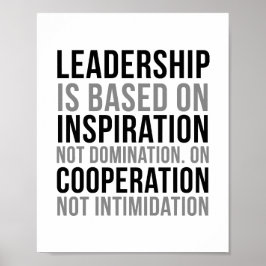 リーダーシップはインスピレーションに基づいている ポスター