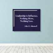 リーダーシップはインフルエンスキャンミニマルバス キャンバスプリント (インサイチュ (ウッドフロア))