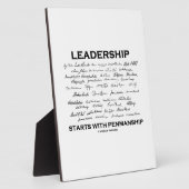 リーダーシップは筆跡から始まる フォトプラーク (側面)