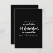 リーダーシップは、支配ではなくインスピレーションに基づいている サンキューカード (正面/裏面)