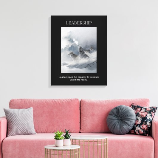 リーダーシップやる気を起こさせるインスパイアの引用文 キャンバスプリント (インサイチュ (リビング))