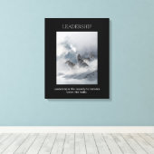 リーダーシップやる気を起こさせるインスパイアの引用文 キャンバスプリント (インサイチュ (ウッドフロア))