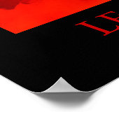 リーダーシップやる気を起こさせるブラック・レッド・イーグル・ポスター ポスター (角)