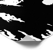 リーダーシップやる気を起こさせる引用文ライオン白黒 ポスター (角)