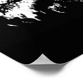 リーダーシップやる気を起こさせる引用文ライオン白黒 ポスター (角)