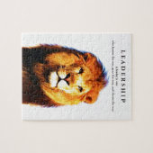 リーダーシップやる気を起こさせる引用文ライオン ジグソーパズル (横)