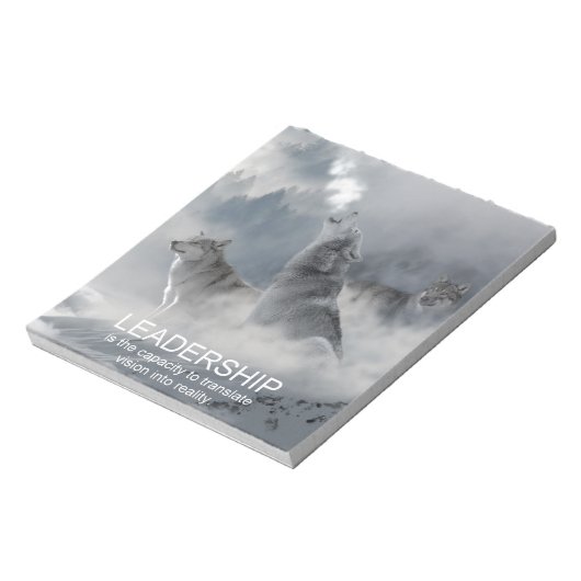 リーダーシップやる気を起こさせる感動的引用文 ノートパッド (回転)