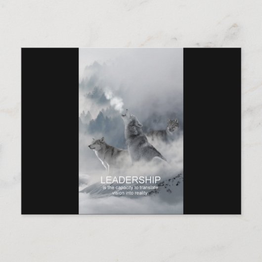 リーダーシップやる気を起こさせる感動的引用文 ポストカード (正面)