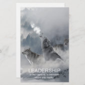 リーダーシップやる気を起こさせる感動的引用文 便箋 (正面/裏面)