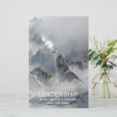 リーダーシップやる気を起こさせる感動的引用文 便箋 (スタンド正面)