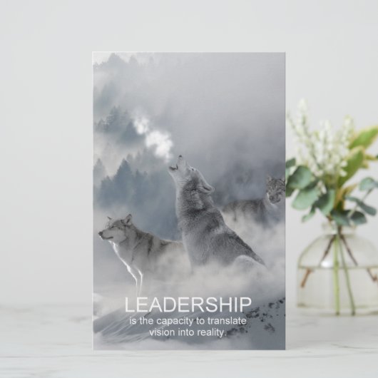 リーダーシップやる気を起こさせる感動的引用文 便箋 (スタンド正面)