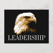 リーダーシップやる気を起こさせるBald Eagleポストカード ポストカード (正面)