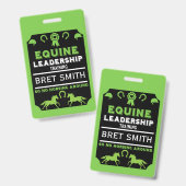 リーダーシップウマ科のトレーニング バッジ (正面＆裏面)