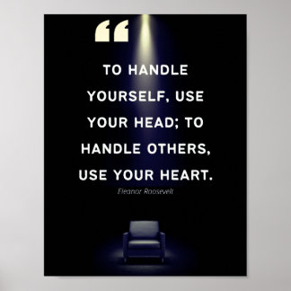 リーダーシップポスター – エラノールルーズベルト引用文 ポスター
