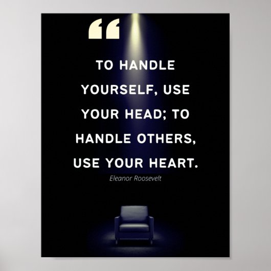 リーダーシップポスター – エラノールルーズベルト引用文 ポスター (正面)