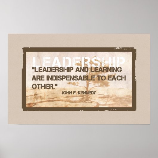 リーダーシップポスター – ケネディ引用文 ポスター (正面)