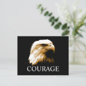 リーダーシップ勇気Fearless Bald Eagleポストカード ポストカード (スタンド正面)