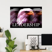 リーダーシップ感動的イーグル ポスター (ホームオフィス)