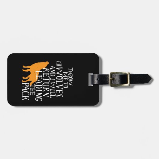 リーダーシップ感動的引用文強いリーダー ラゲッジタグ (正面横)