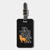 リーダーシップ感動的引用文強いリーダー ラゲッジタグ (正面縦)