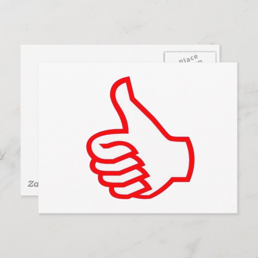 リーダーツやる気を起こさせるール： THUMBSUP ポストカード (正面/裏面)