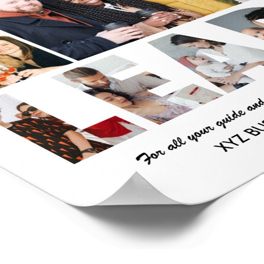 リーダーフォトコラージュ退職したボスお別れパーティー ポスター (角)