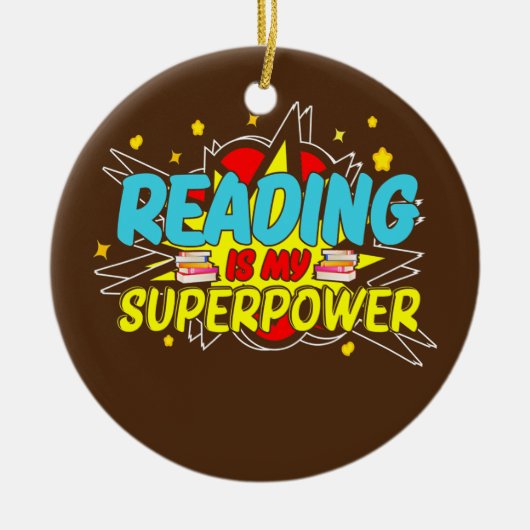 リーダー読キッズのおたくBookworm読はMy セラミックオーナメント (正面)