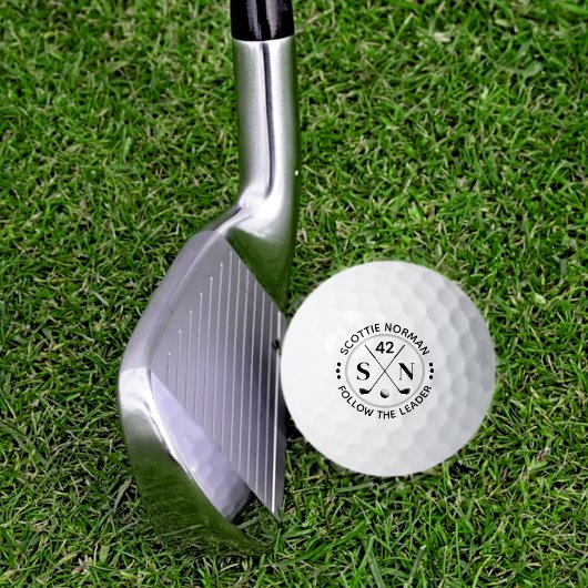 「リーダ後を追ー」モノグカスタムラム ゴルフボール