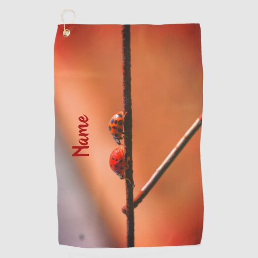 リーダ遊ー後を追ラディバパーソナライズされたス ゴルフタオル (正面)