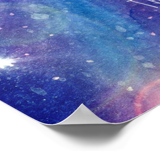 リーチのための星の引用文やる気を起こさせる銀河系 ポスター (角)