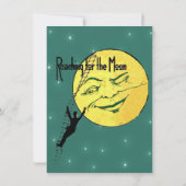 リーチのための月誕生日マンラダーホワイトスターズ 招待状 (裏面)