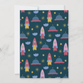 リーチフォーザスターズネイビー宇宙ボーイ誕生日 招待状 (裏面)