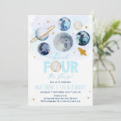 リーチフォーザスターズブルー宇宙誕生日 招待状 (スタンド正面)