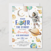 リーチフォーザスターズボーイ宇宙4th誕生日パーティー 招待状 (正面)