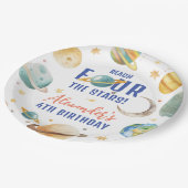 リーチフォーザスターズボーイ銀河系4th誕生日パーティー ペーパープレート (アングル)