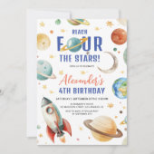 リーチフォーザスターズボーイ銀河系4th誕生日パーティー 招待状 (正面)