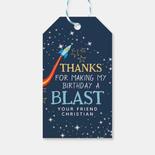 リーチフォーザスターズ宇宙誕生日ありがとう ギフトタグ (裏面)