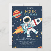 リーチフォーザスターズ宇宙誕生日招待状 招待状 (正面)