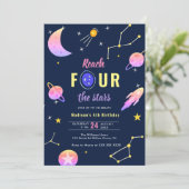 リーチフォーザスターズ4th誕生日招待状 招待状 (スタンド正面)