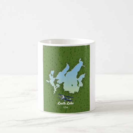 リーチレイクの旅行地図 コーヒーマグカップ (中央)
