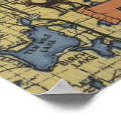 リーチレイクエリア，ミネソタ州 – ラージレターシーン ポスター (角)