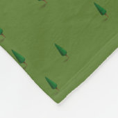 リーチ湖の地図 フリースブランケット (角)